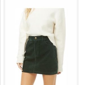 Forrest green corduroy skirt forever 21!
